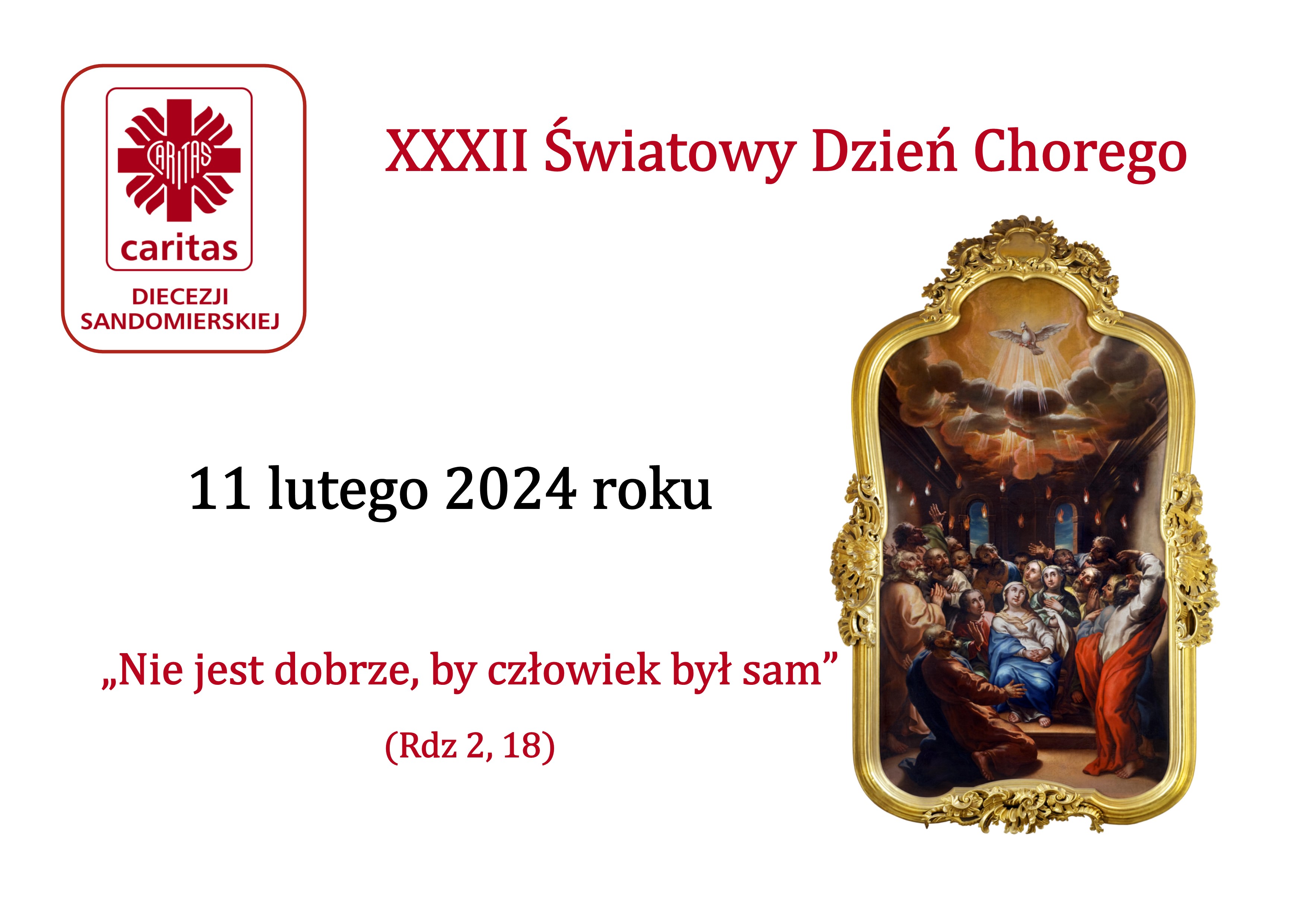 Zaproszenie na obchody XXXII Światowego Dnia Chorego