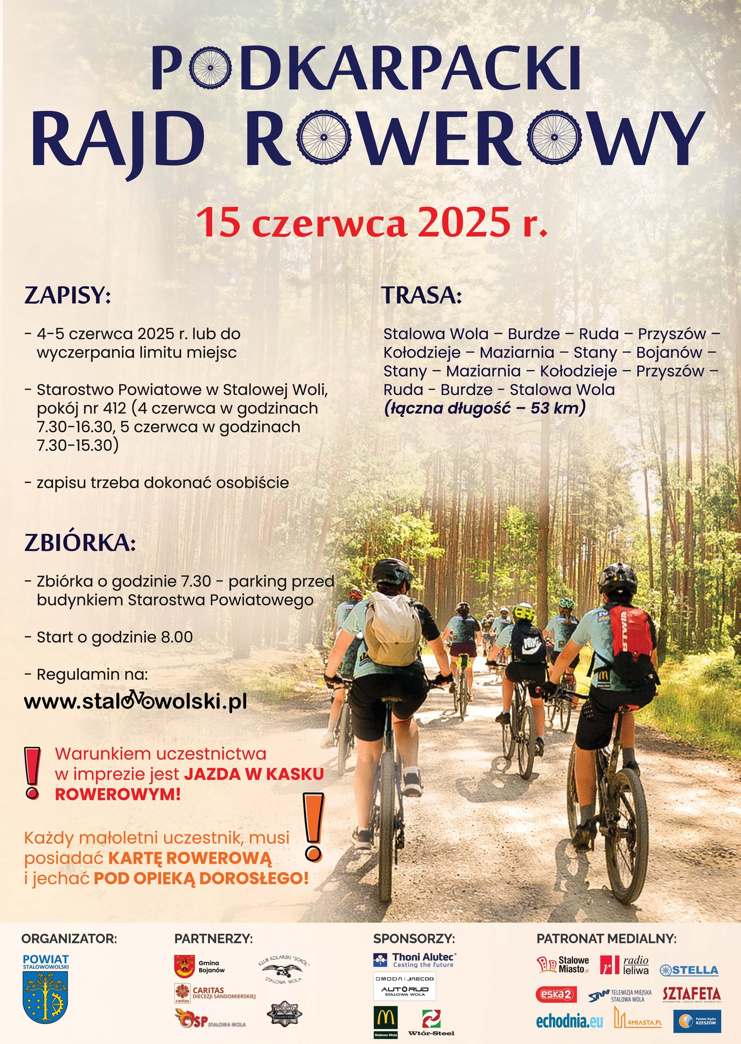 ZAPROSZENIE NA PODKARPACKI RAJD ROWEROWY !!!