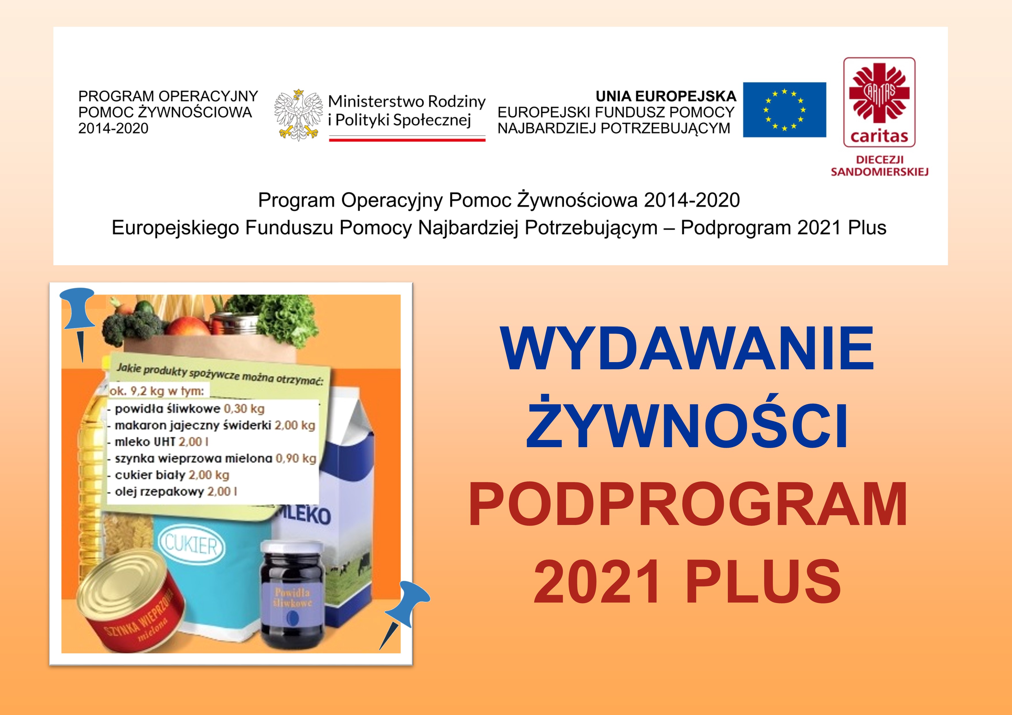 Wydawanie żywności - Podprogram 2021 Plus