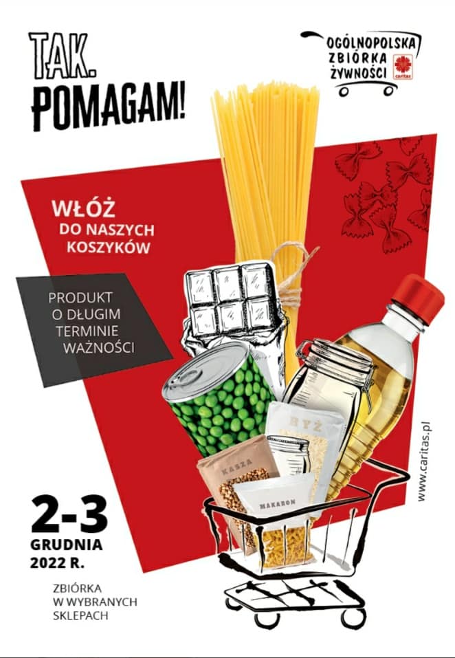 Podsumowanie zbiórki żywności Tak.Pomagam! w dniach 2-3 grudnia 2022 roku.