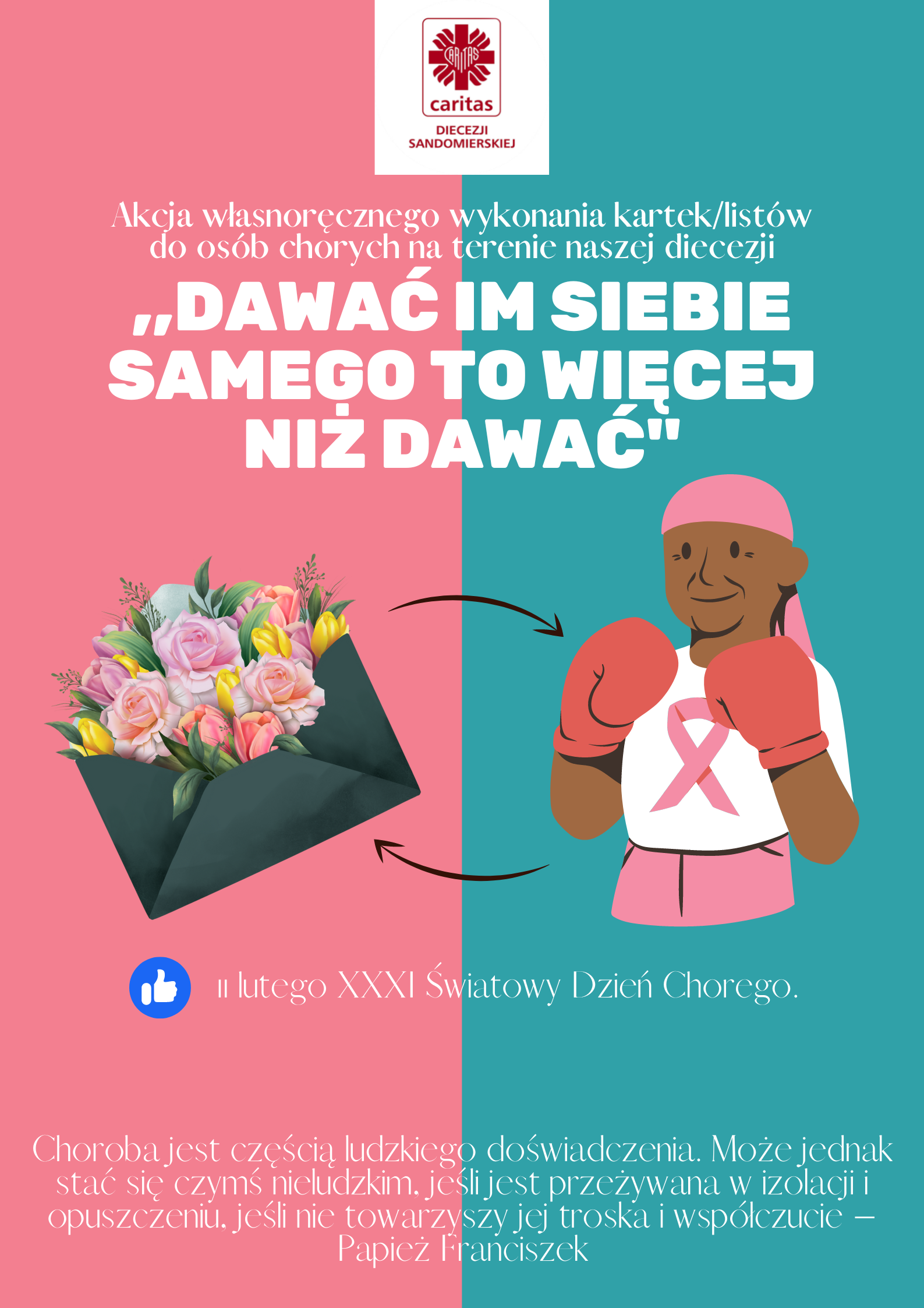 Kartki od wolontariuszy dla osób chorych i cierpiących w Diecezji Sandomierskiej