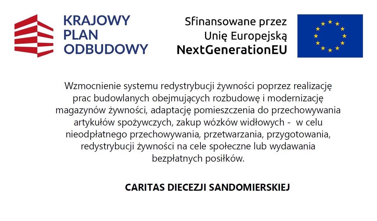Rozbudowa i modernizacja magazynów żywności Caritas Diecezji Sandomierskiej