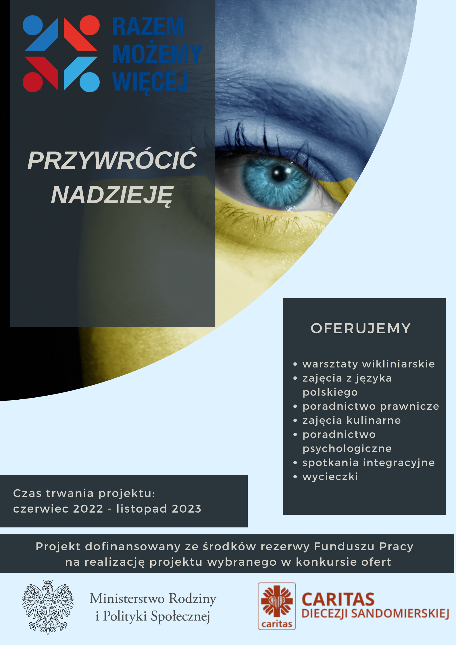 Informacja o działaniach w ramach projektu ,,Przywrócić Nadzieję"