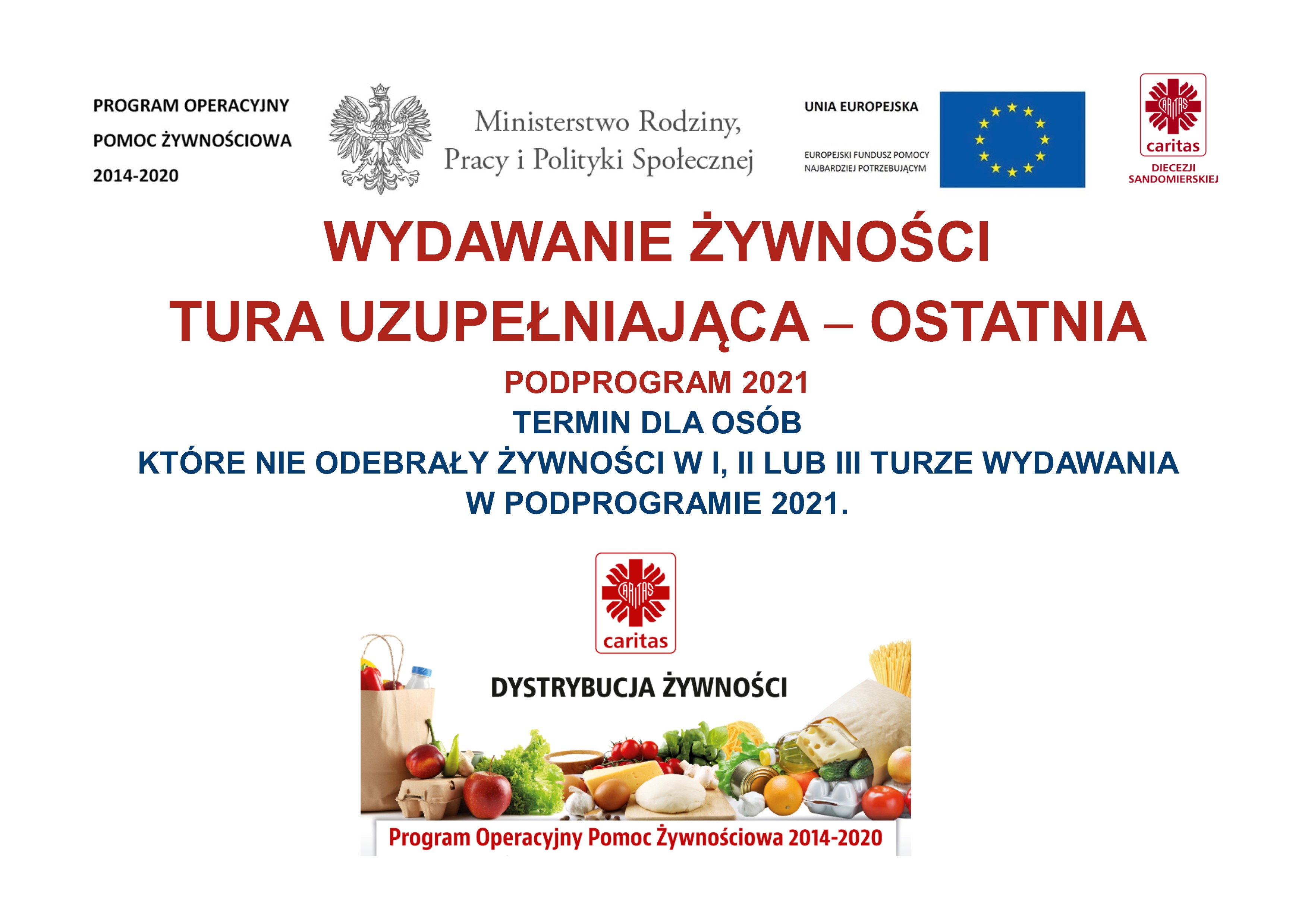 Wydawanie żywności - Tura Uzupełniająca - Ostatnia!