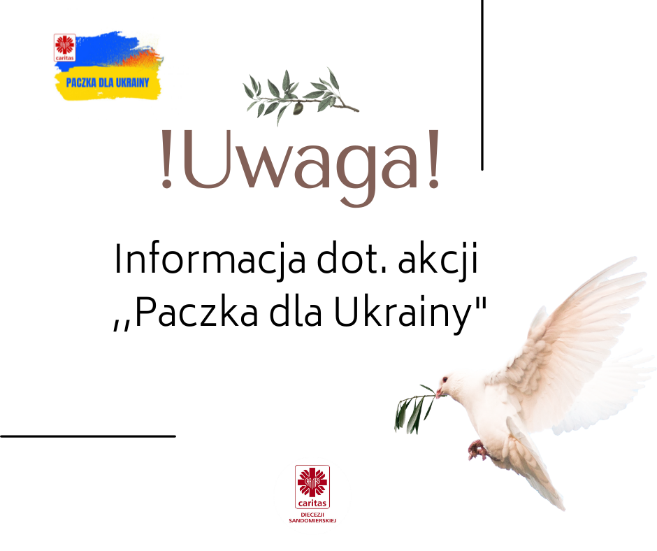Informacja dotycząca akcji ,,Paczka dla Ukrainy" - wydawanie pudełek