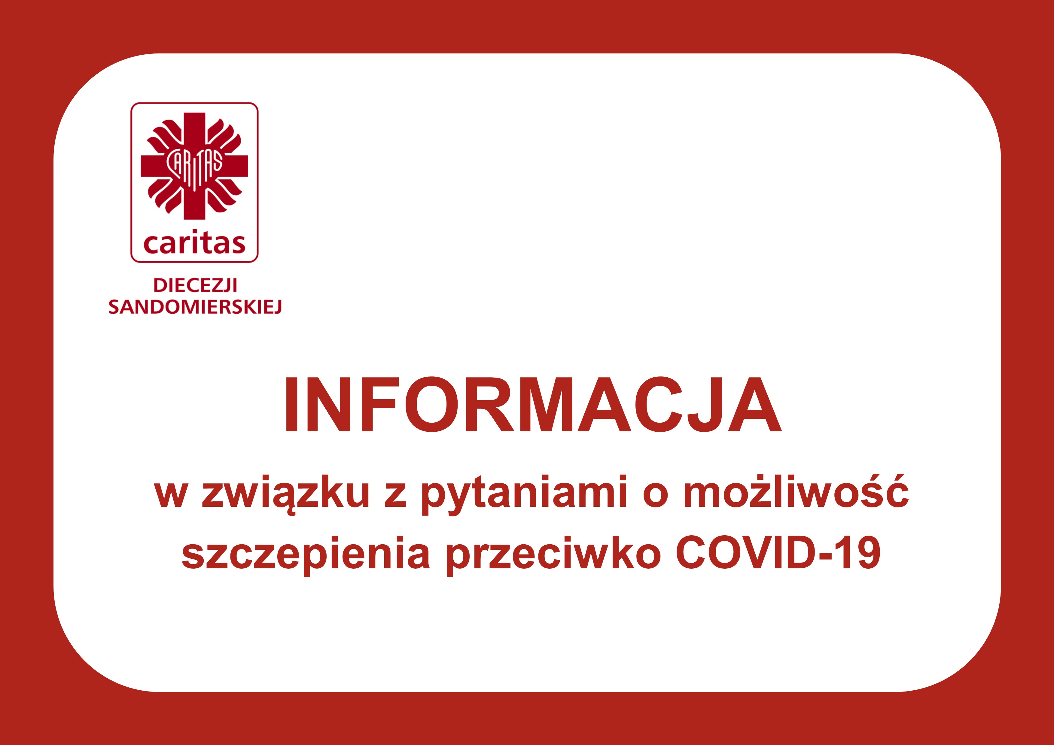 Informacja w kwestii szczepień przeciwko COVID-19