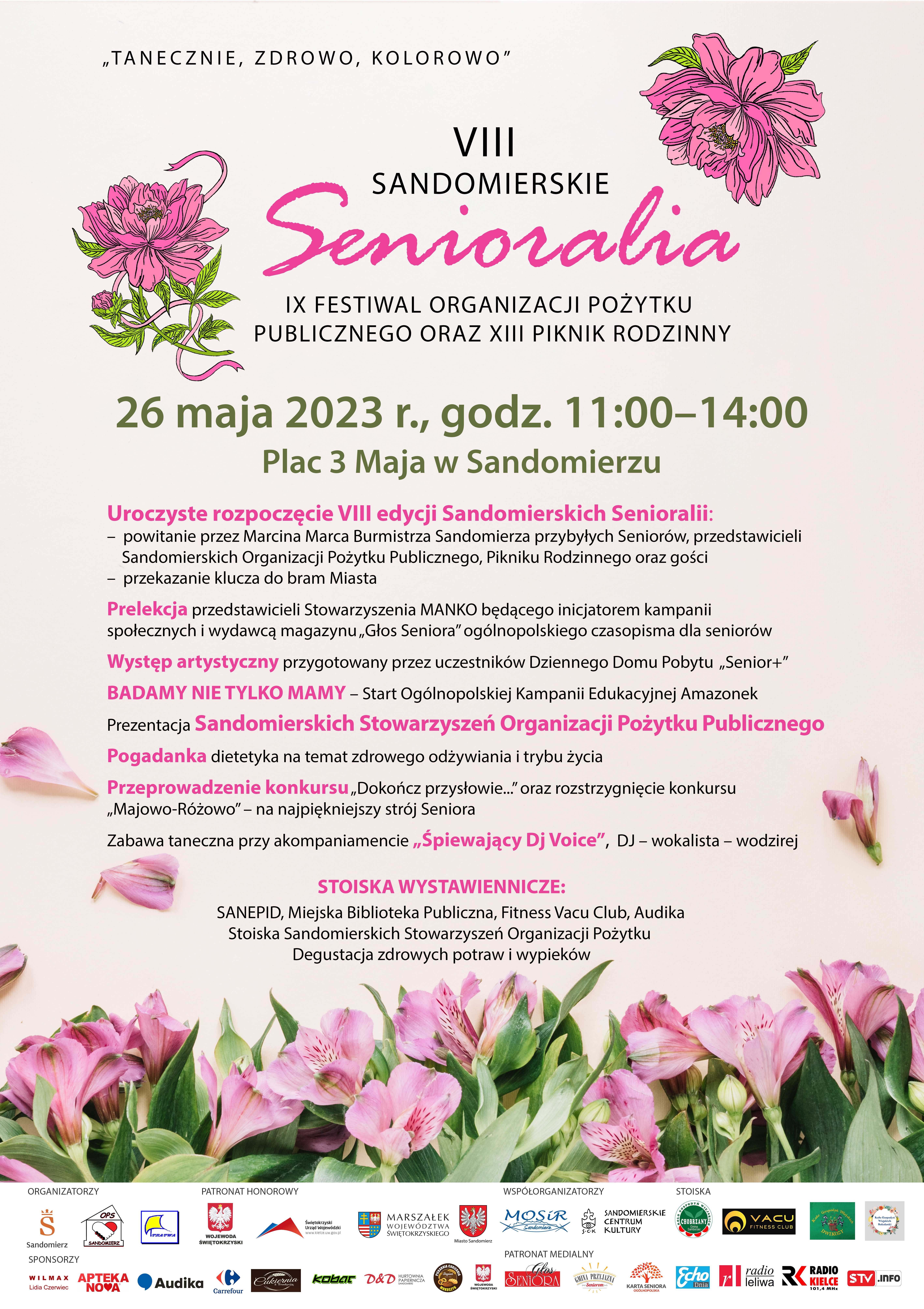 Sandomierskie Senioralia już dziś 26 maja na Placu 3 Maja